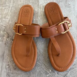 Tory Burch Marsden brown leather sandals size 6
